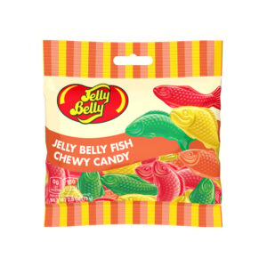Jelly Belly Fish Chewy Candy 2.8oz Peg Bag 12ct
